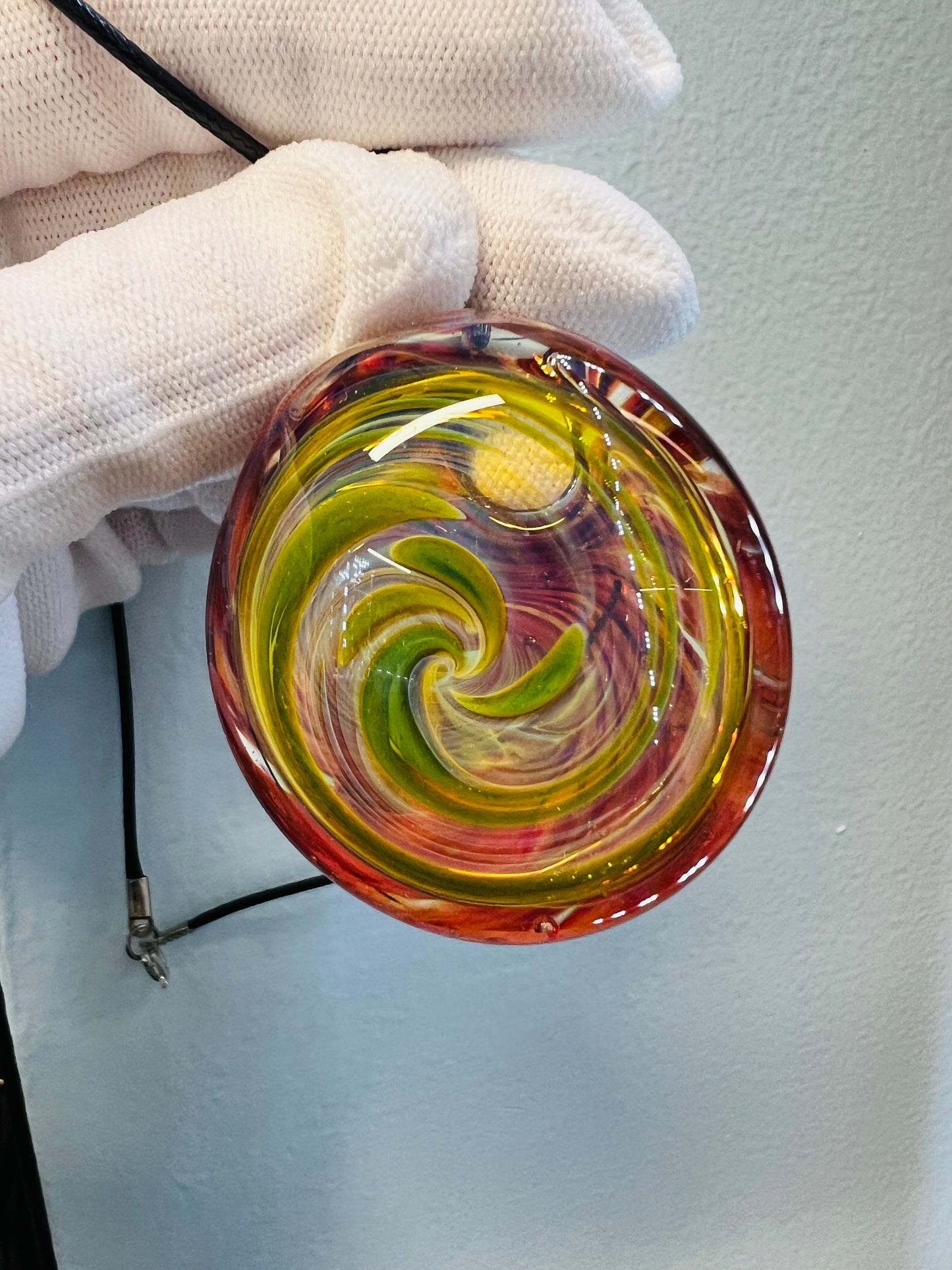 Manifestation glass pendant