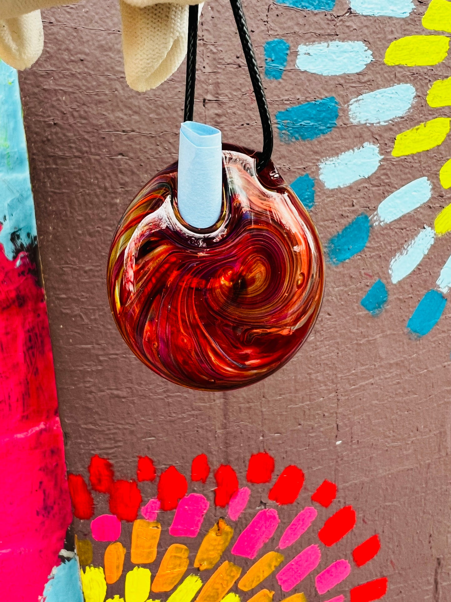 Manifestation glass pendant