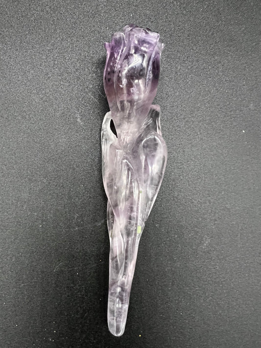 Amethyst carved rose